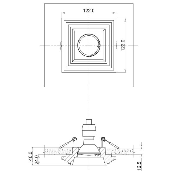 Гипсовый светильник под покраску Maytoni DL005-1-01-W Gyps Modern под лампу 1xGU10 35W Гипсовый светильник под покраску Maytoni DL005-1-01-W Gyps Modern под лампу 1xGU10 35W