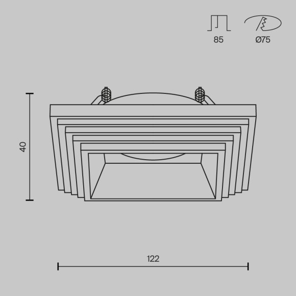 Гипсовый светильник под покраску Maytoni DL005-1-01-W Gyps Modern под лампу 1xGU10 35W Гипсовый светильник под покраску Maytoni DL005-1-01-W Gyps Modern под лампу 1xGU10 35W