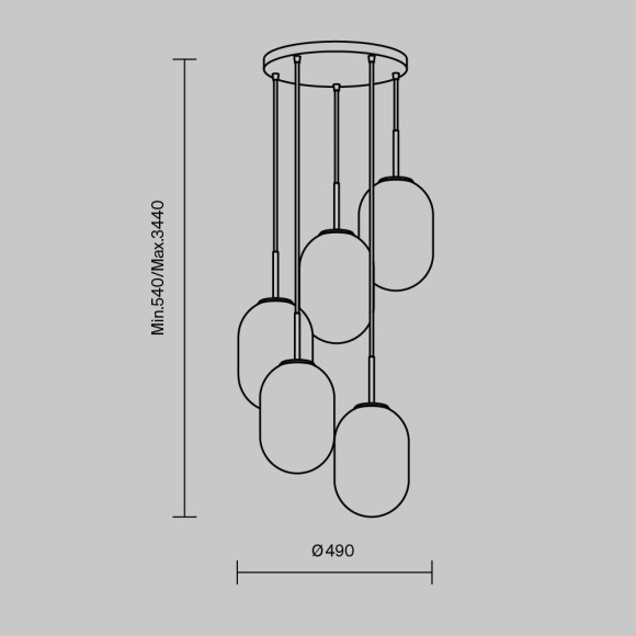 Подвесной светильник Freya FR1012PL-05BS Подвесной светильник Freya FR1012PL-05BS