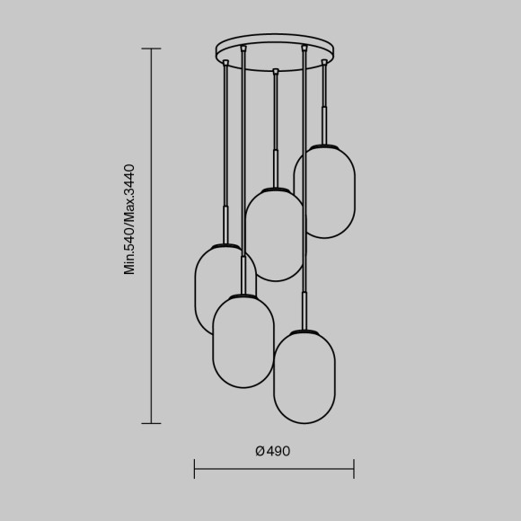 Подвесной светильник Freya FR1012PL-05BS Подвесной светильник Freya FR1012PL-05BS