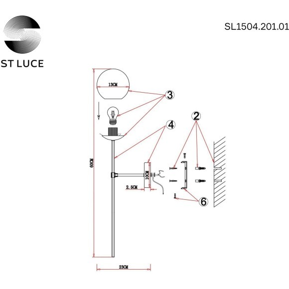 SL1504.201.01 Бра ST-Luce Французское золото/Белый E27 1*60W AVELLINO SL1504.201.01 Бра ST-Luce Французское золото/Белый E27 1*60W AVELLINO