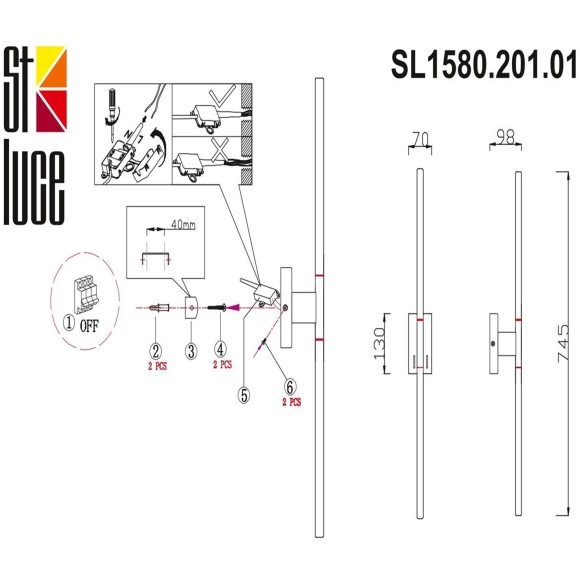 SL1580.201.01 Светильник настенный ST-Luce Матовое золото/Белый LED 1*12W 3200K RALIO