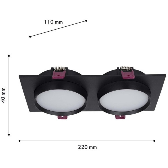 4648-2C, врезной светильник, L215xW108xH37, cutout:L186xW92, 2xGX53LEDx15W, IP20, excluded 4648-2C, врезной светильник, L215xW108xH37, cutout:L186xW92, 2xGX53LEDx15W, IP20, excluded