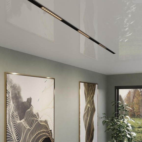 359930 Черный трековый линейный светильник 22см с перекл. цв. темп. 3000;4000;6000К (токопроводящий) 220В 10Вт 24° 650Лм CRI90 Novotech VECTOR