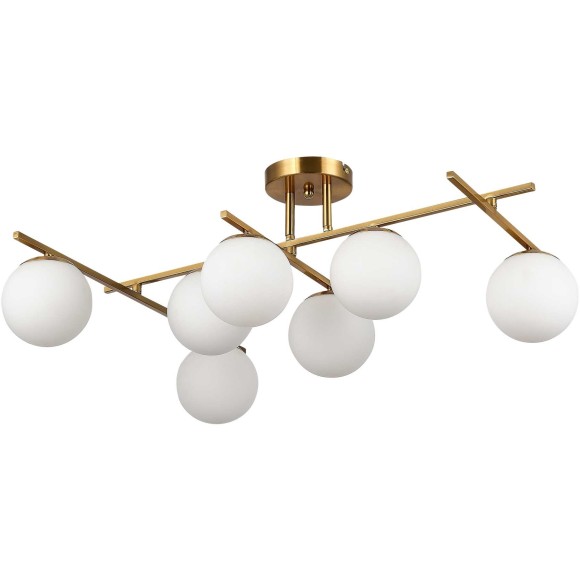 SLE1195-302-07 Светильник потолочный Латунь/Белый E14 7*40W SIERRA