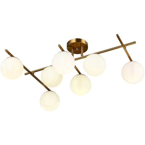 SLE1195-302-07 Светильник потолочный Латунь/Белый E14 7*40W SIERRA