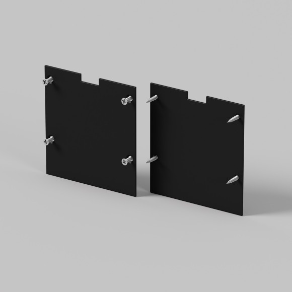 Комплект заглушек (для профиля 50×50) 2 шт., ALM-5050T-B-EC 642047