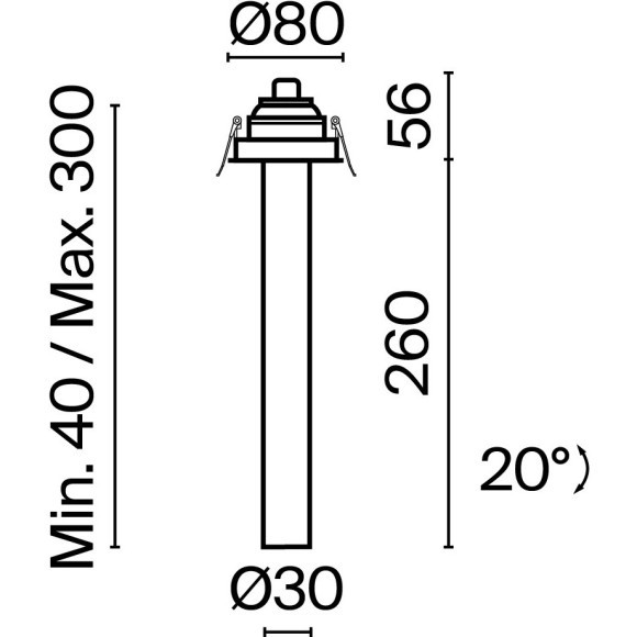 Встраиваемый светильник Technical C140RS-L300-7W3K-B