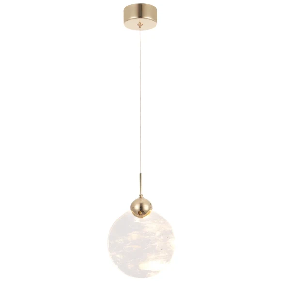 CIELO SP3W LED GOLD 0372/201 Crystal Lux Подвесной светильник золотого цвета, LED 3 Вт, 3000 К, 300 Лм, CRI 80, стеклянный рассеиватель, IP20, 220 В