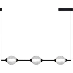 SL6120.403.03 Светильник подвесной ST-Luce Черный/Прозрачное кракелированное стекло LED 3*8,5W 3000K PEEK
