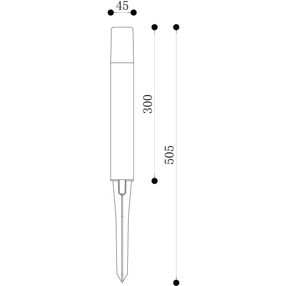 Уличный грунтовый светильник на колышке Maytoni O416FL-L3GR3K1 Talpa IP65 светодиодный LED 3W