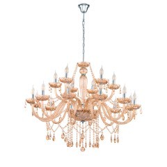 39095 BASILANO BASILANO Люстра потолочная классика с большим кол-вом ламп E14, 720Вт, стекло коричневый, металл хромированный 39095 BASILANO BASILANO Люстра потолочная классика с большим кол-вом ламп E14, 720Вт, стекло коричневый, металл хромированный