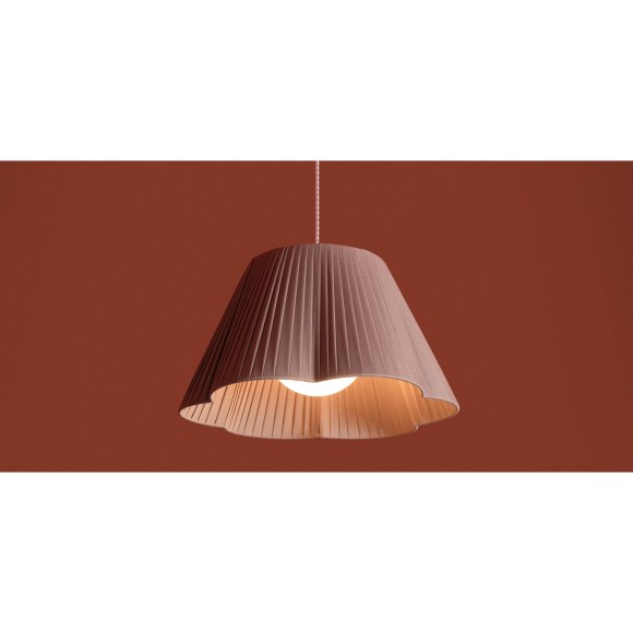 FR2056PL-01BR Подвесной светильник латунный с коричневым тканевым плафоном Freya Sylvia