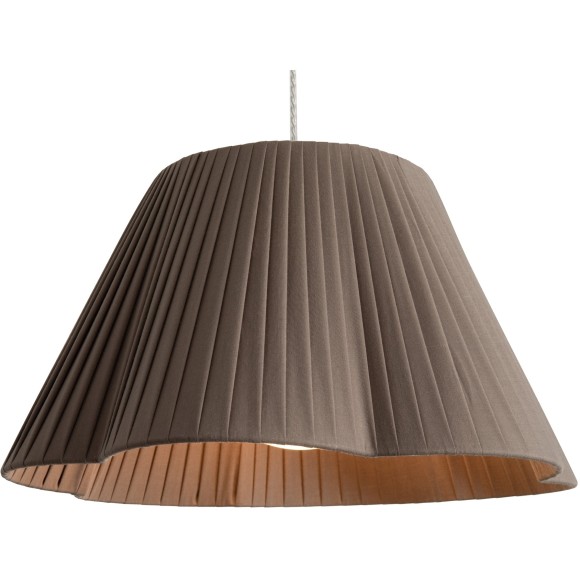 FR2056PL-01BR Подвесной светильник латунный с коричневым тканевым плафоном Freya Sylvia