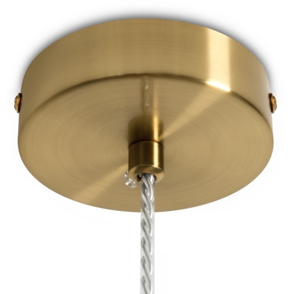 FR2056PL-01BR Подвесной светильник латунный с коричневым тканевым плафоном Freya Sylvia