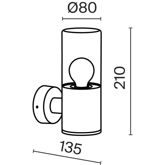 Настенный светильник (бра) Outdoor O432WL-01GF