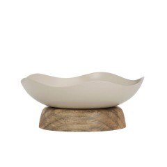 427512 Декоративная чаша MONYWA, H63 металл, дерево, бежевый, натуральный 427512 Декоративная чаша MONYWA, H63 металл, дерево, бежевый, натуральный
