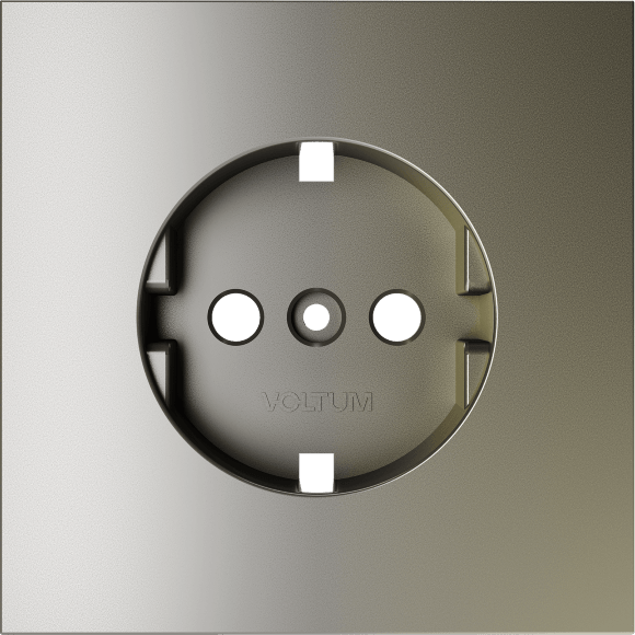 Накладка для розетки с заземлением, S70 (шелк)