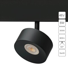 A4781PL-1BK Трековый магнитный светодиодный светильник Arte Lamp Linea 2.0 CRI90+ 3000К 800Лм 60° 8Вт