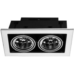 Встраиваемый светильник Arte Lamp A5930PL-2SI CARDANI MEDIO под лампы 2xG53 50W Встраиваемый светильник Arte Lamp A5930PL-2SI CARDANI MEDIO под лампы 2xG53 50W