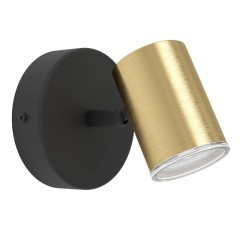 300583 Спот CONSUMA 1, 1X5W(GU10), IP44,сталь, черный, латунь состаренный 300583 Спот CONSUMA 1, 1X5W(GU10), IP44,сталь, черный, латунь состаренный