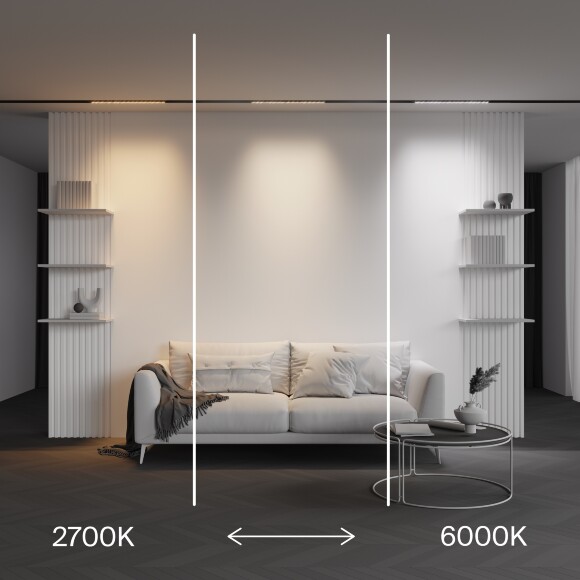 Maytoni EXILITY X TR241-4-12WTW-DSZ-B Трековый линейный светодиодный черный магнитный SMART светильник длиной 75см, глазковые диоды, полное управление по Zigbee 3.0, LED 12Вт 2700-6000K 1290Лм CRI90 120° IP20 48В
