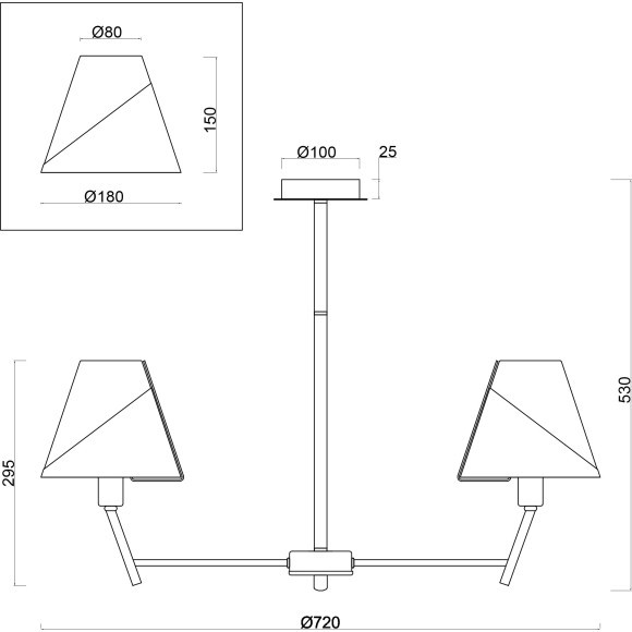 Люстра на штанге Freya FR5084PL-05G Vanessa под лампы 5xE14 40W