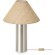 Freya Zoe FR5632TL-01N Современный настольный светильник с доп. сенсорным выключателем на основании, лампа 1xE27 до 60 Вт, основание металл цвета никель и коричневый тканевый абажур