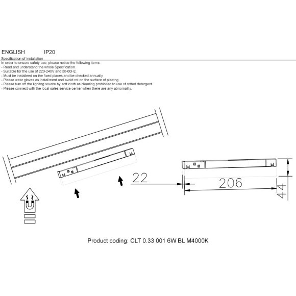 CLT 0.33 001 6W BL M3000K Трековый магнитный светодиодный светильник Crystallux Space 48V CRI90+ 3000К 390Лм 120° 6W CLT 0.33 001 6W BL M3000K Трековый магнитный светодиодный светильник Crystallux Space 48V CRI90+ 3000К 390Лм 120° 6W