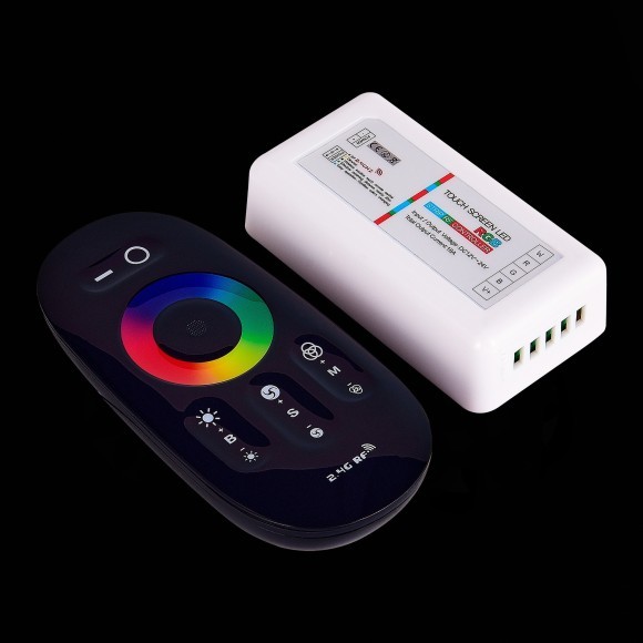 ST9002.500.00RGBW Контроллер четырехканальный для светодиодных RGBW лент + пульт управления (RF-радио) DC12-24V, 24А 