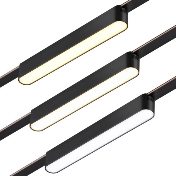 359462 Трековый ременный светодиодный SMART светильник c доп. механическим перекл. цветности Novotech EASY CRI90+ 3000-6000К 460Лм 110° 12W TUYA, Алиса, Wi-Fi