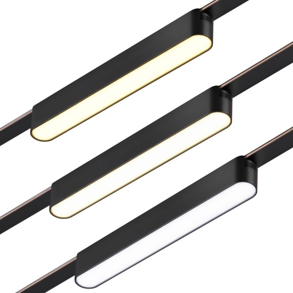 359462 Трековый ременный светодиодный SMART светильник c доп. механическим перекл. цветности Novotech EASY CRI90+ 3000-6000К 460Лм 110° 12W TUYA, Алиса, Wi-Fi