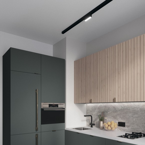 TR075-2-10W3K-B Трековый магнитный светодиодный светильник Maytoni Gravity CRI90+ 3000К 804Лм 120° 10Вт