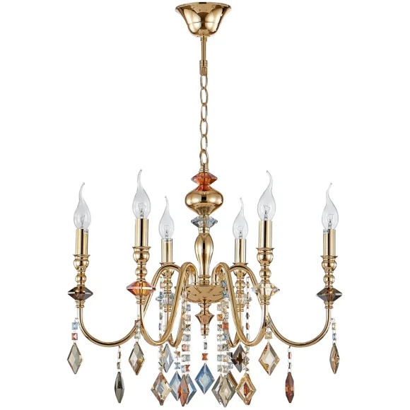 Люстра Crystal Lux MERCEDES SP6 GOLD/COLOR