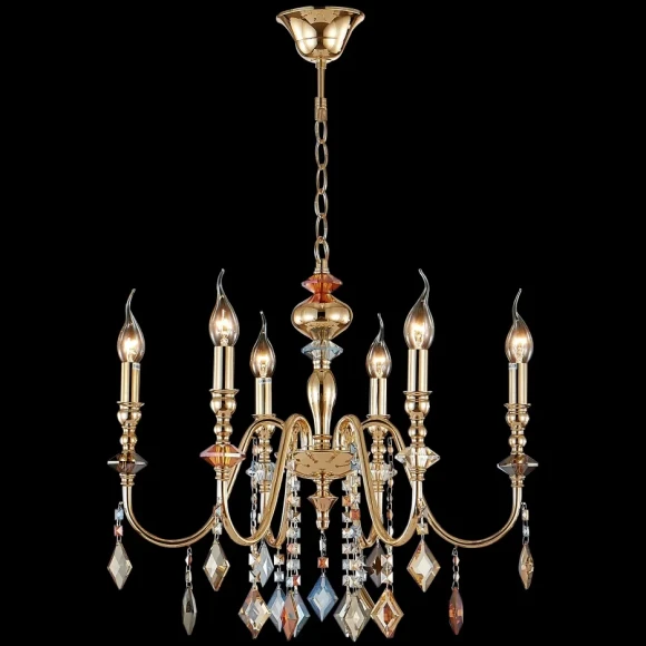 Люстра Crystal Lux MERCEDES SP6 GOLD/COLOR