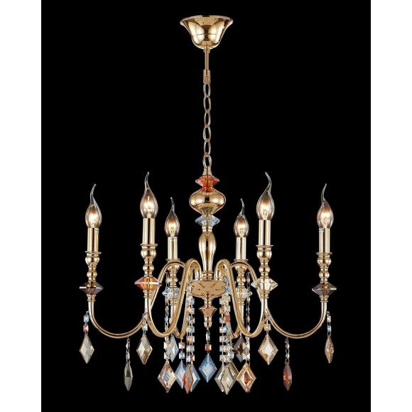 Люстра Crystal Lux MERCEDES SP6 GOLD/COLOR Люстра Crystal Lux MERCEDES SP6 GOLD/COLOR
