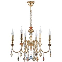 Люстра Crystal Lux MERCEDES SP6 GOLD/COLOR Люстра Crystal Lux MERCEDES SP6 GOLD/COLOR