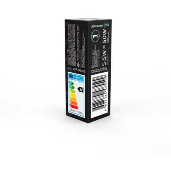 107009206 Лампа Gauss G9 AC185-265V 5,5W 560lm 4100K керамика LED 1/10/200 107009206 Лампа Gauss G9 AC185-265V 5,5W 560lm 4100K керамика LED 1/10/200
