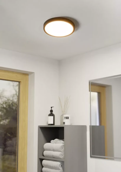 Накладной настенно-потолочный светильник EGLO FUEVA 6 901326, встроенный LED 14,2Вт, CCT перекл. цветовой температуры на драйвере, 2700 / 4000 / 6500К, CRI 80, 2000Лм, подключение 220В, IP44, диаметр 278 мм, высота 25 мм Накладной настенно-потолочный светильник EGLO FUEVA 6 901326, встроенный LED 14,2Вт, CCT перекл. цветовой температуры на драйвере, 2700 / 4000 / 6500К, CRI 80, 2000Лм, подключение 220В, IP44, диаметр 278 мм, высота 25 мм