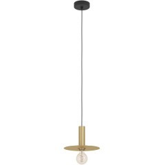 900731 Подвесной светильник (люстра) ESCANDELL, 1X40W (E27), Ø250, сталь, черный, матовая латунь