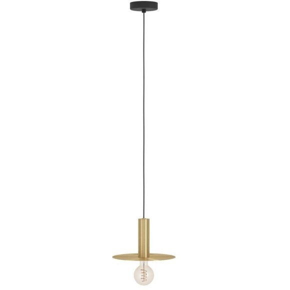 900731 Подвесной светильник (люстра) ESCANDELL, 1X40W (E27), Ø250, сталь, черный, матовая латунь