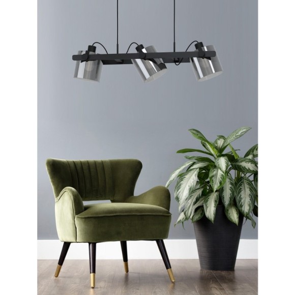 43606 Подвесной потолочный светильник (люстра) HORNWOOD 2, 3Х40W, E27, L780, B150, H1100, сталь/дере 43606 Подвесной потолочный светильник (люстра) HORNWOOD 2, 3Х40W, E27, L780, B150, H1100, сталь/дере