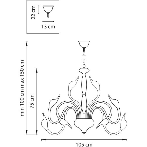 Люстра подвесная Cigno Collo Lightstar 751242 Люстра подвесная Cigno Collo Lightstar 751242