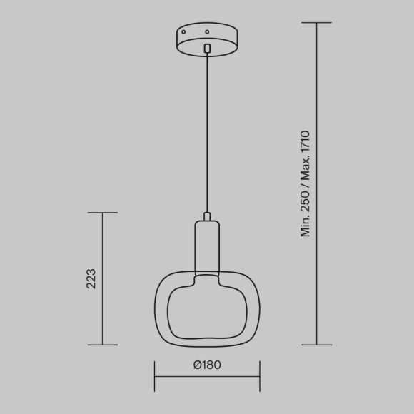 Подвесной светильник с 1 плафоном Maytoni MOD411PL-01G Vision под лампу 1xE14 60W Подвесной светильник с 1 плафоном Maytoni MOD411PL-01G Vision под лампу 1xE14 60W