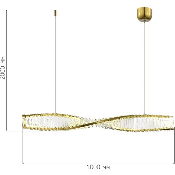 SL6205.313.01 Светильник подвесной ST-Luce Латунь/Прозрачный LED 1*21W 4000K ELICA