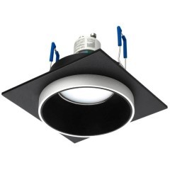 900452 Встраиваемый светильник CAROSSO, 35W (GU10), L93, B93, H25, алюминий, черный, белый