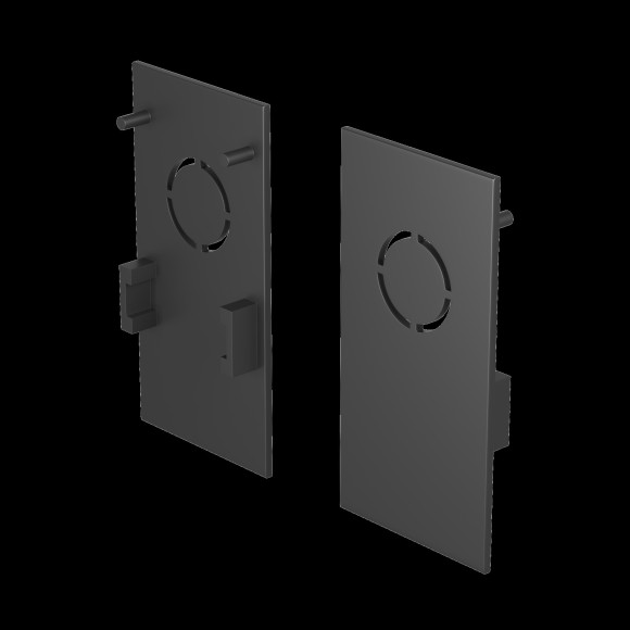 Комплект из 2 боковых заглушек для накладных шинопроводов Maytoni Exility TRA034EC-41B