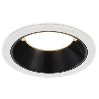 ST755.438.07 Св-к встр. Черный LED 1*7W 3000K 630Lm Ra80 120° IP20 D85xH45 100-240V Встраиваемые светильники
