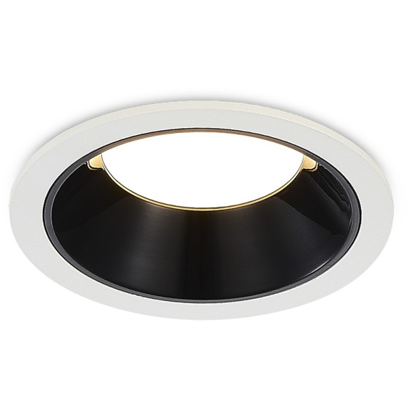 ST755.438.07 Св-к встр. Черный LED 1*7W 3000K 630Lm Ra80 120° IP20 D85xH45 100-240V Встраиваемые светильники