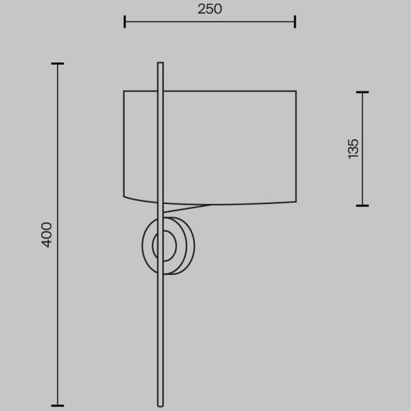 Настенный светильник (бра) Maytoni MOD437WL-02BG